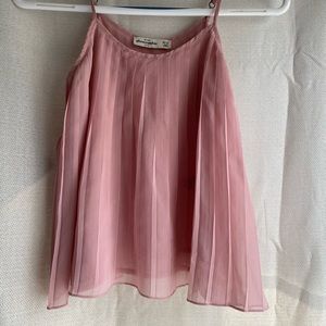 Pink Abercrombie Kids  sheer wavy top